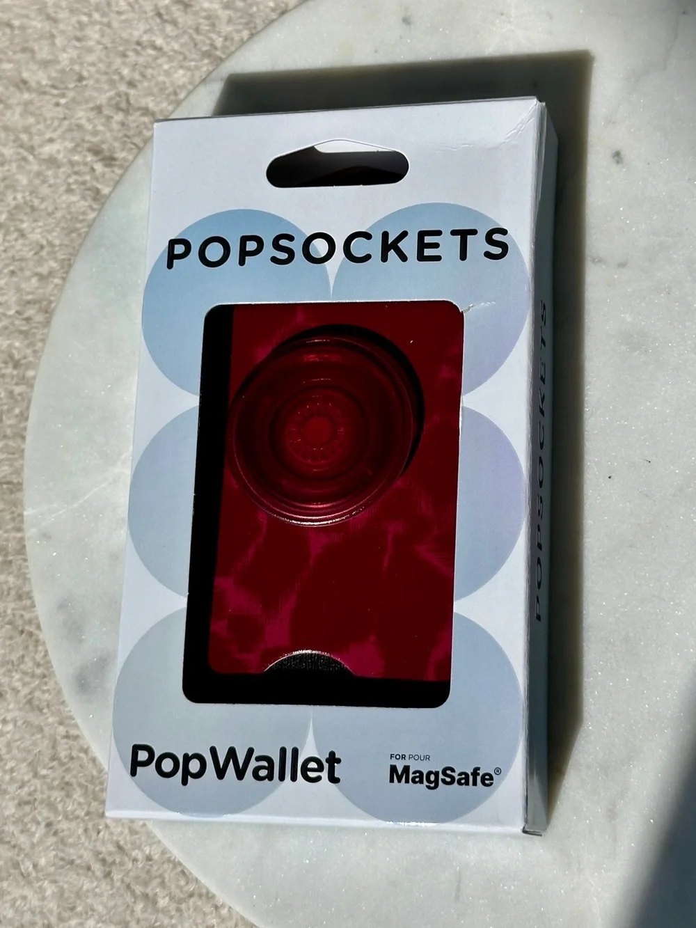 PopSockets PopWallet MagSafe Phone Grip - Burgundy Velvet Berry - NEW